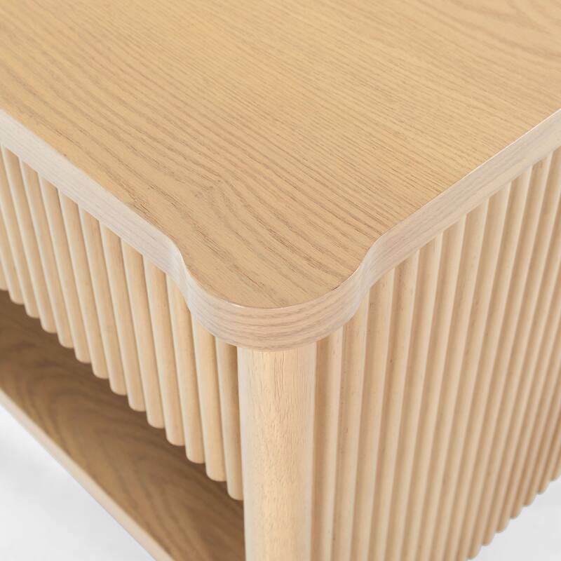 SAFAVIEH Couture Shelbie 1-Drawer Reeded Nightstand, Fully Assembled