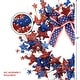 preview thumbnail 8 of 7, Stars and Stripes Glittered Patriotic Artificial Twig Wreath - 24"