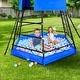 preview thumbnail 6 of 10, Hapfan Jungle Gym with Platform and Tent, Climbing Toys with Monkey Bars for Kids, Metal Outdoor Play Equipment