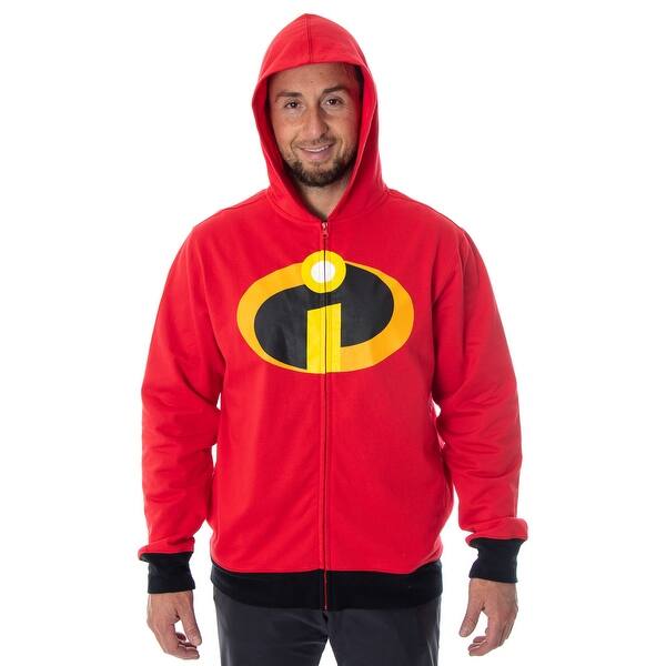 Disney The Incredibles Logo Adult Costume Zip Up Hoodie Overstock