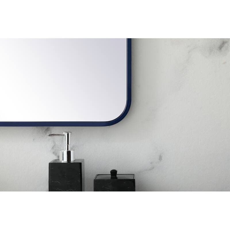 Ezra Soft Corner Metal Rectangular Mirror