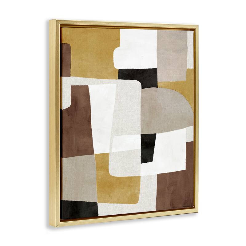 Stupell Funky Boho Geometric Shapes Framed Floater Canvas Wall Art Design By Amber Sterling