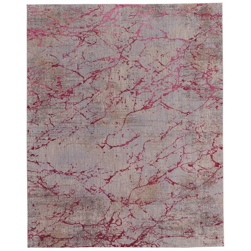 HomeRoots Abstract Casual Rectangle Area Rug - 114.00 in. x 79.00 in. x 0.09 in.