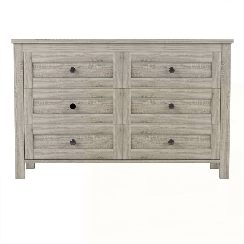 Farmhouse Style Wooden Dresser with 6 Drawer