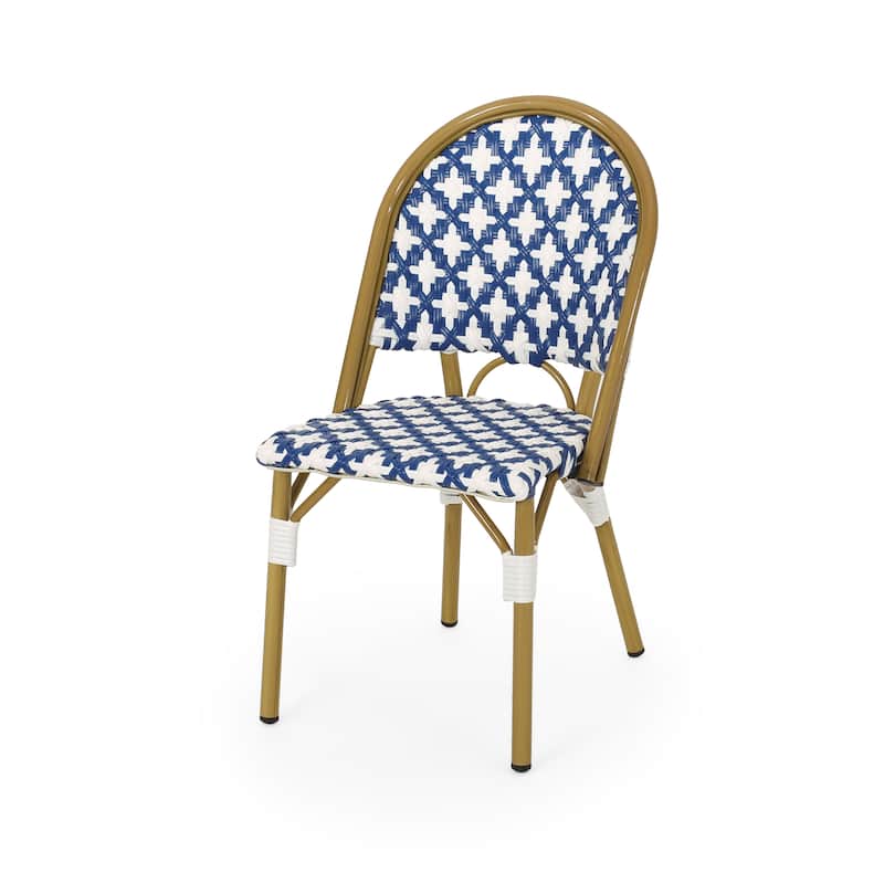 Louna Outdoor French Cafe Chairs (Set of 2) by Christopher Knight Home