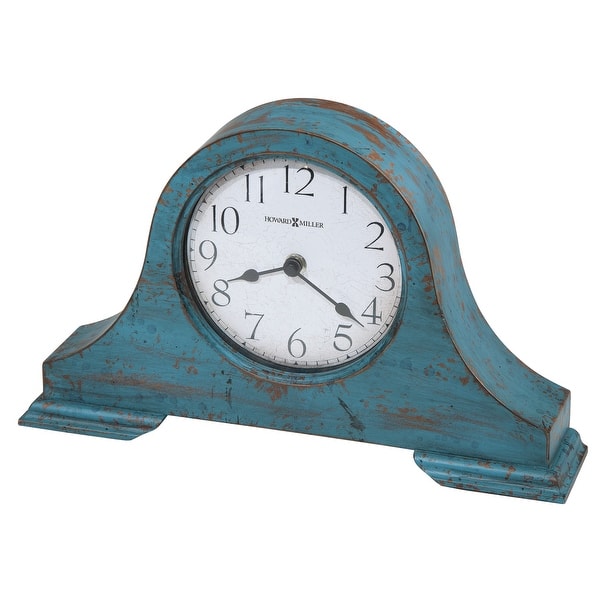 slide 2 of 2, Howard Miller Tamson Blue Mantel Clock Turquoise