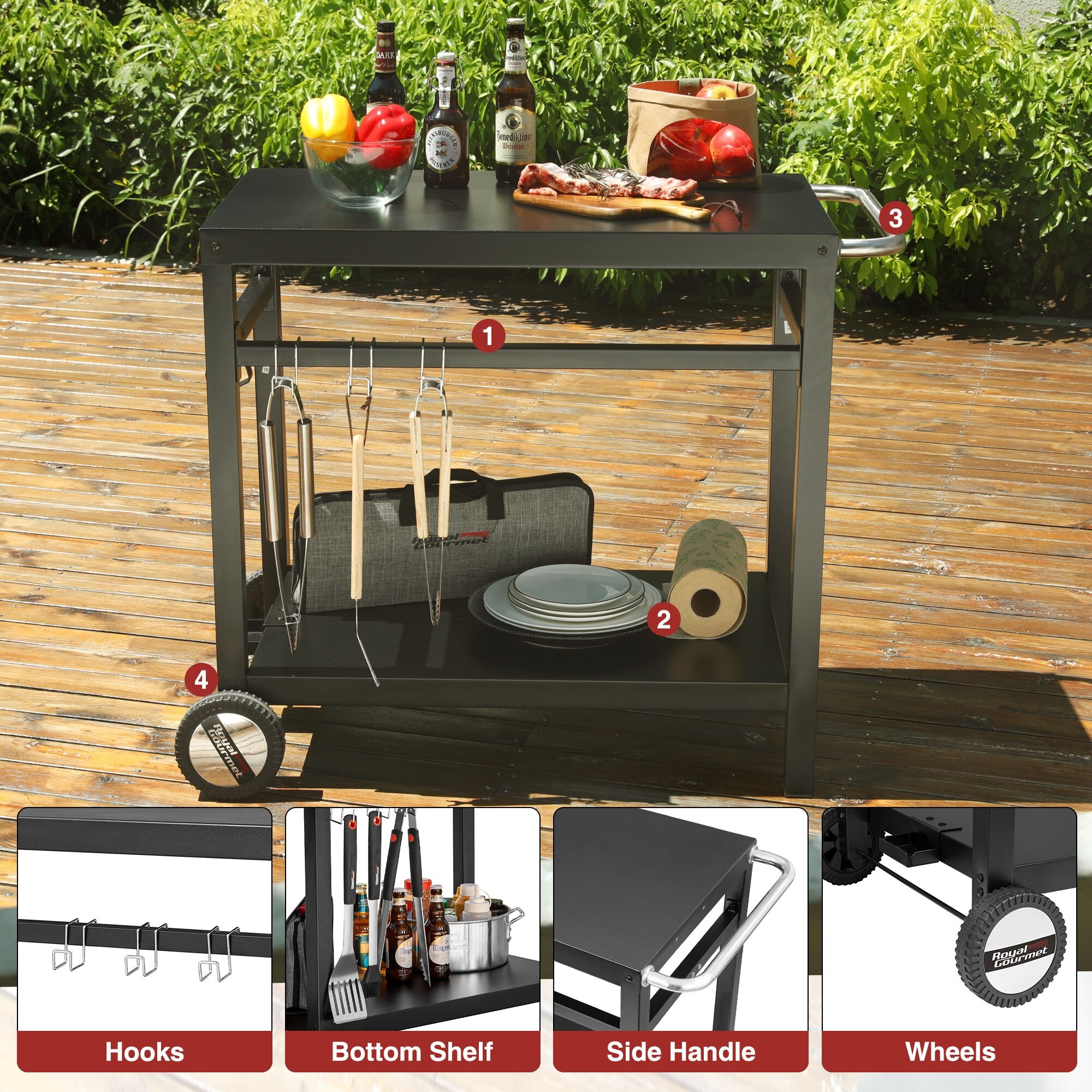 Royal-Gourmet-Double-Shelf-