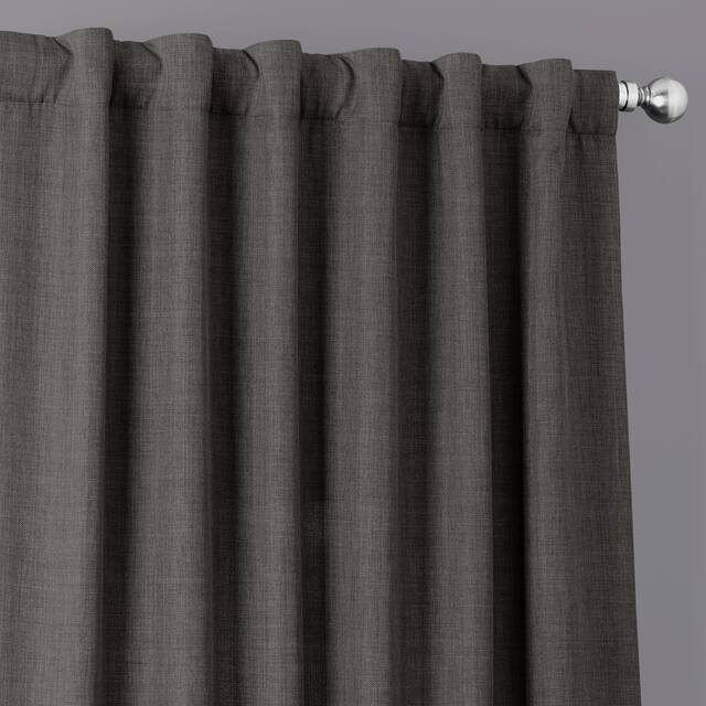 Exclusive Fabrics Italian Faux Linen Curtain (1 Panel)