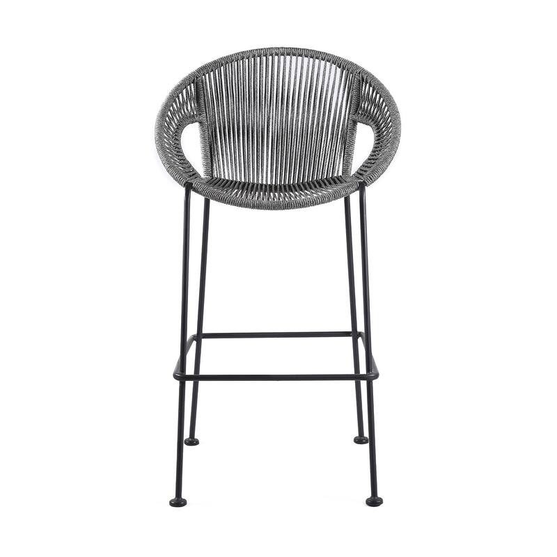 Acapulco Indoor Outdoor Steel and Rope Bar/Counter Stool