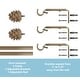 preview thumbnail 15 of 15, 3/4" Farmhouse Pinecone Curtain Rod Adjustable Designer Window Single Rod