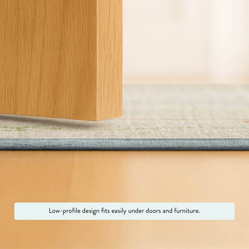 Machine Washable Indoor/ Outdoor Modern Bow Stripe Chantille Rug