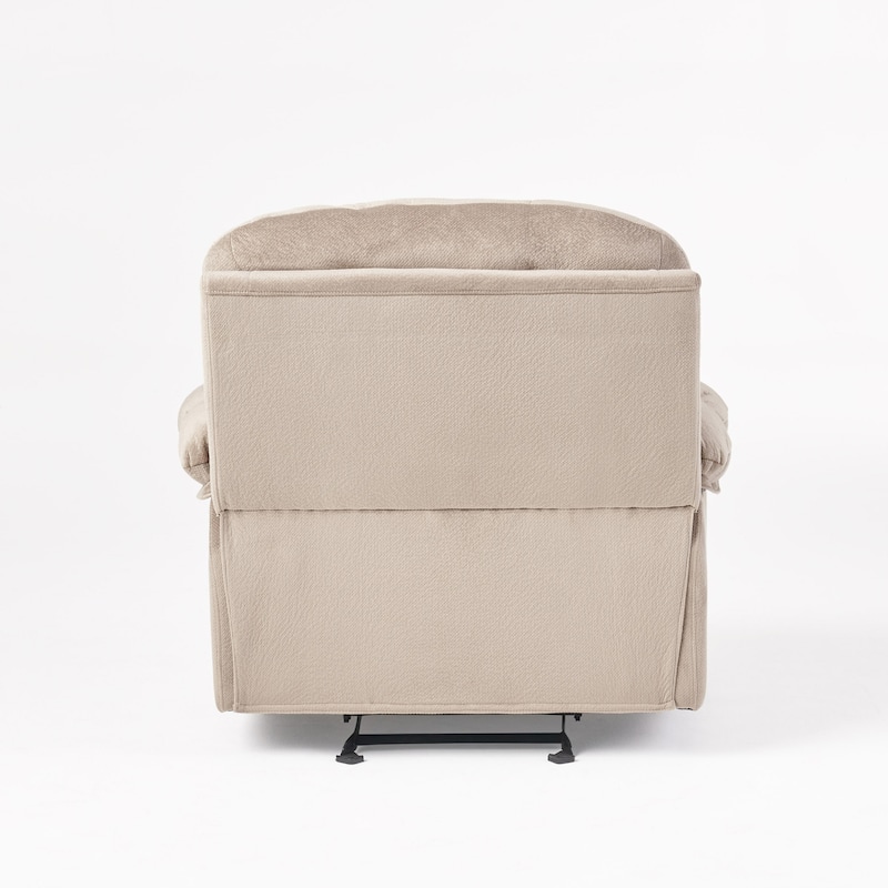 Roomfitters Luxurious Manual Recliner Chair in Chocolate with Skin-Friendly Fabric and Dual Cup Holders