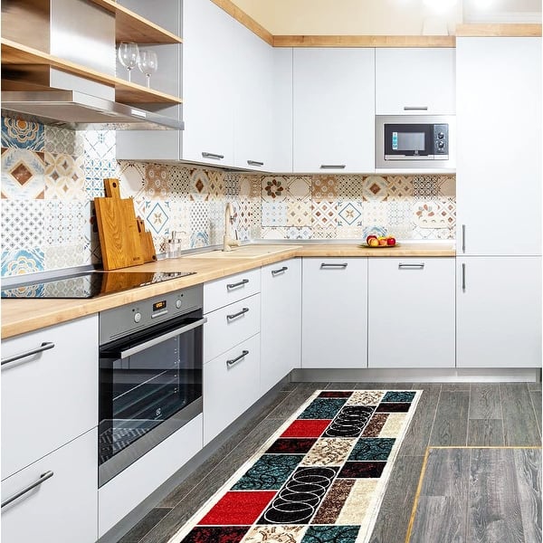 Gloria Kitchen Rug Runner Non-Skid Runner Kitchen Mat for floor