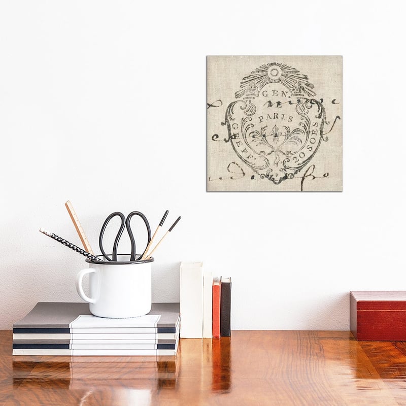 iCanvas "Letter Crest I" by Wild Apple Portfolio Canvas Print - 12x12x0.75