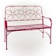preview thumbnail 8 of 20, Alpine Corporation Daisy Metal Garden Bench, White