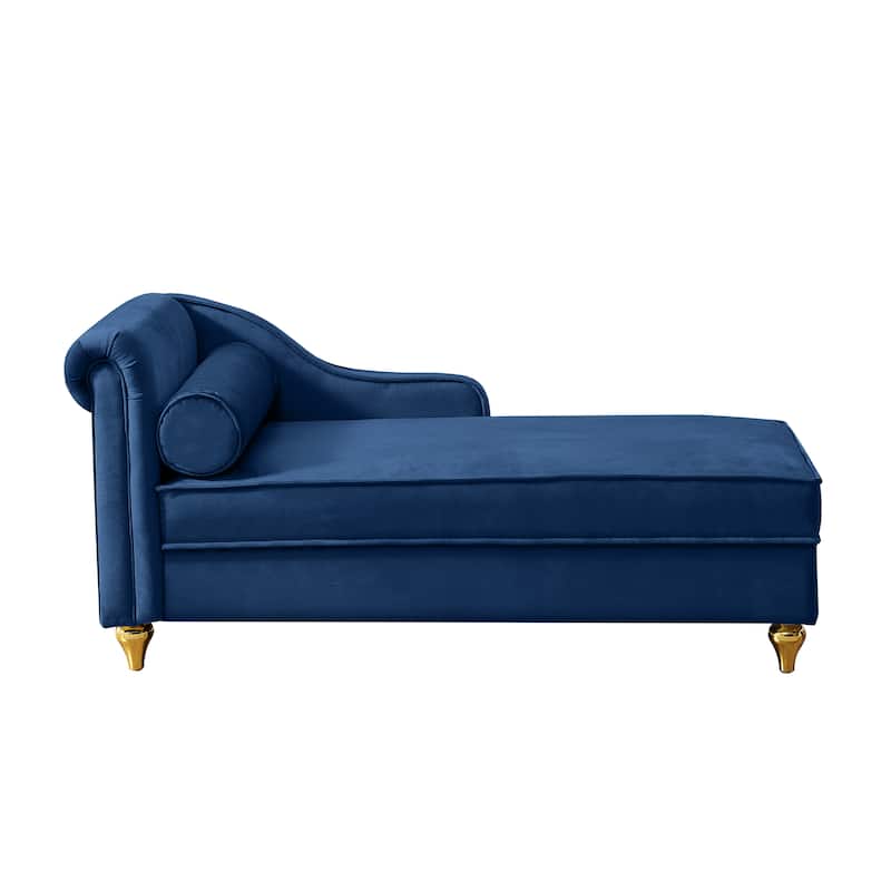 Modern Upholstery Chaise Lounge Chair with Storage Velvet