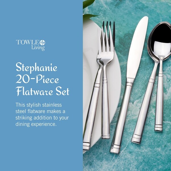 Towle Stephanie 20-Piece Flatware Set - On Sale - Bed Bath