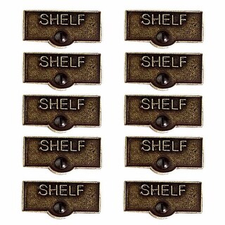10 Switch Plate Tags SHELF Name Signs Labels Cast Brass | Renovator's ...
