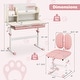 preview thumbnail 2 of 16, Height Adjustable Children School Home Study Table and Chair Set with Tilted Desktop for 3-12 Years Old