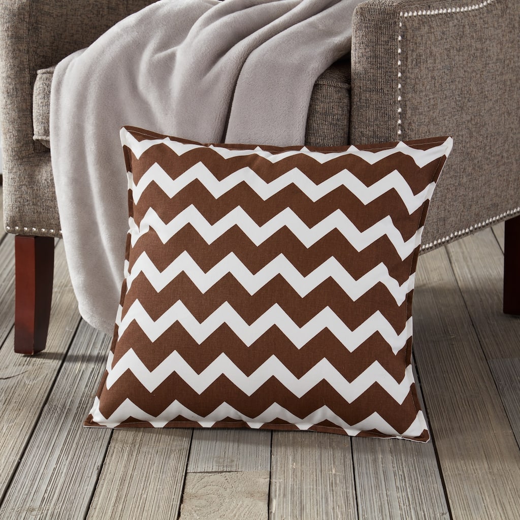 Chevron Cotton Canvas 20-inch Pillow
