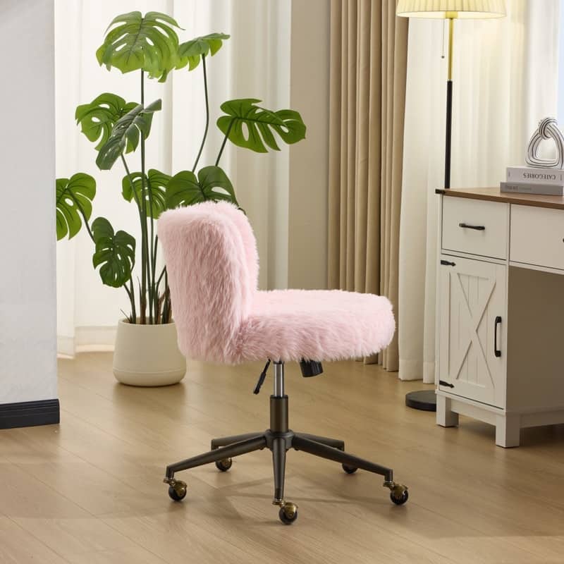 Plush Velvet Swivel Chair Antique Bronze Base With Wheels