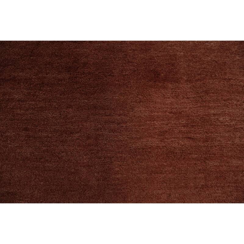 Hand Knotted Oriental 100% Wool Carpet Tribal Modern Oranges & Rust Gabbeh Runner Rug - 10' 0'' X 2' 11''