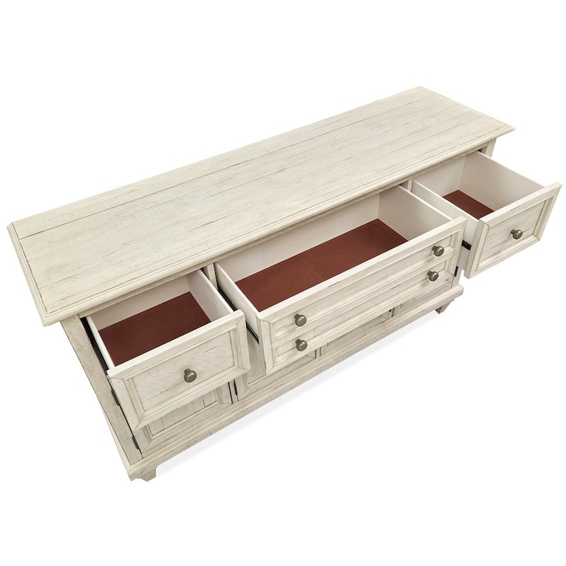 Magnussen Home Newport Alabaster Buffet - 64''W x 18''D x 38''H