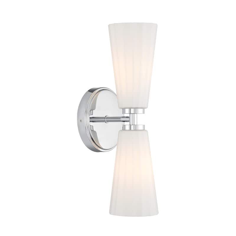 Bellevue SHWS43575 Meridian 2 Light 15" Tall Bathroom Sconce with - Chrome