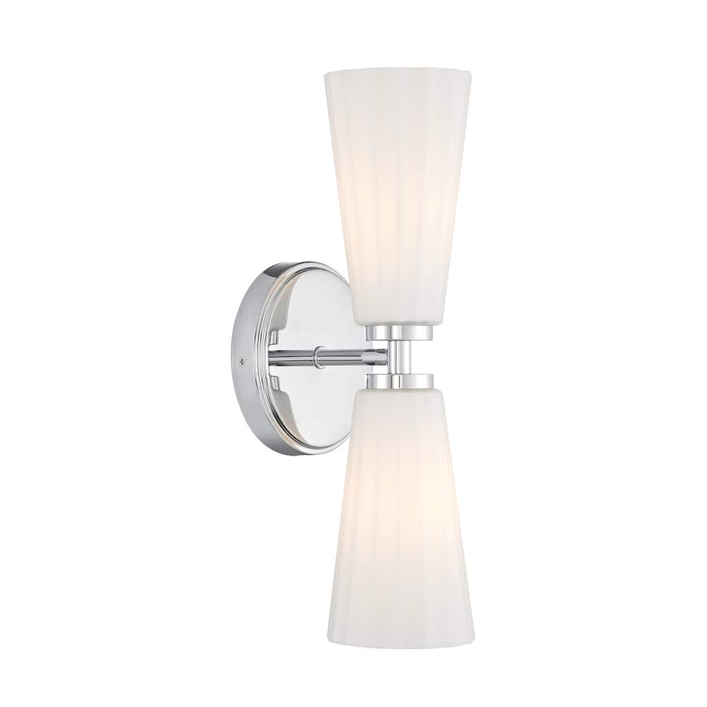 Bellevue SHWS43575 Meridian 2 Light 15" Tall Bathroom Sconce with