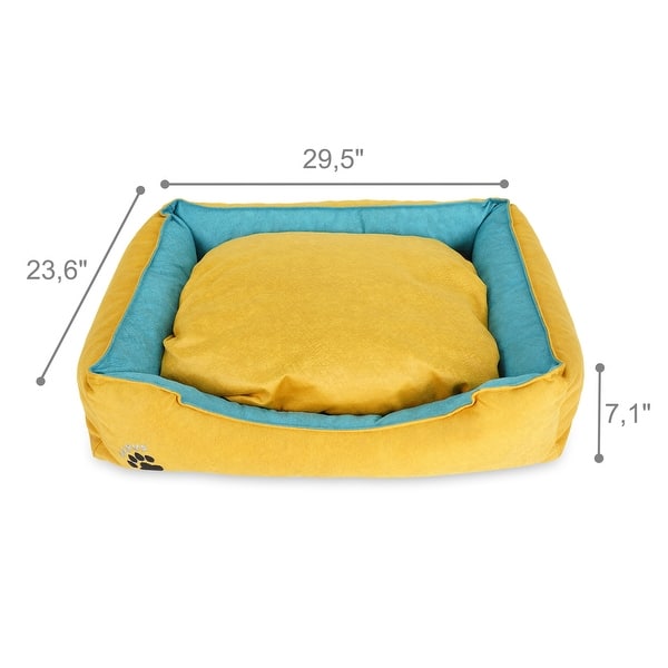 dimension image slide 17 of 20, Pets Washable Dog Bed for Small / Medium / Large Dogs - Durable Waterproof Sofa Dog Bed with Sides