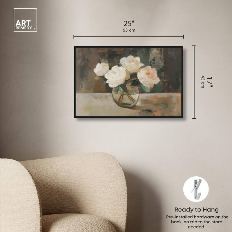 Creamy Cascade Cluster I Canvas by Art Remedy