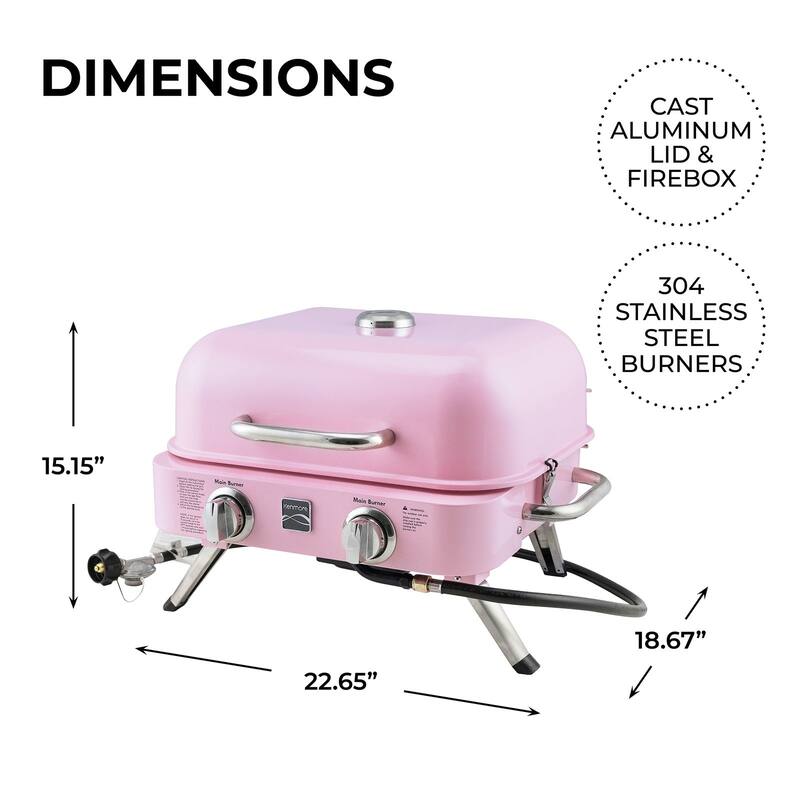 Kenmore 2-Burner Retro Portable Gas Grill