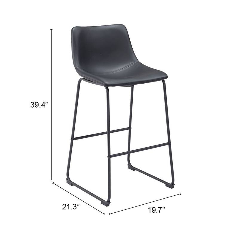 Smart Bar Chair (Set of 2) - 19.7" W x 21.3" D x 39.4" H