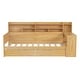 preview thumbnail 6 of 15, Wooden Twin Size Daybed with Storage Shelves, Multi-functional Bed with 2 Storage Drawers and Study Desk, Natural