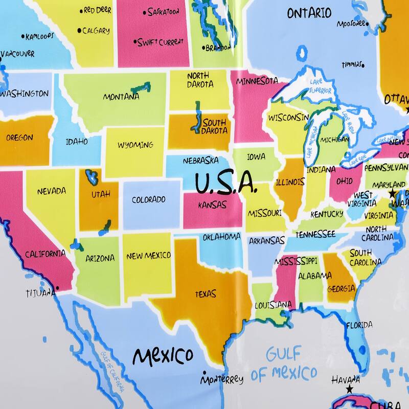 The World Shower Curtain, Multi 70"x72", Global Map Design