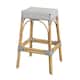 Option White/Navy Stripe/ Natural Rattan Frame