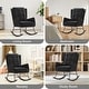 preview thumbnail 28 of 54, HOMYKA 25.2” Wide Rocking Chair with Button Accents for Nurseries