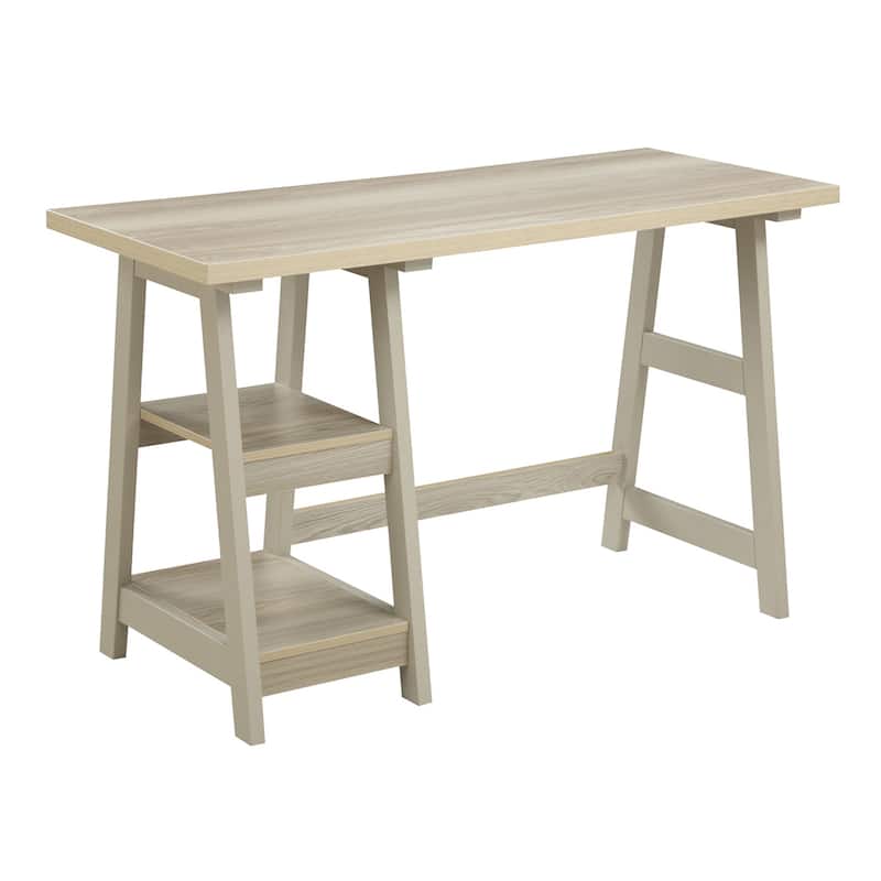 Convenience Concepts Designs2Go Trestle Desk with Shelves