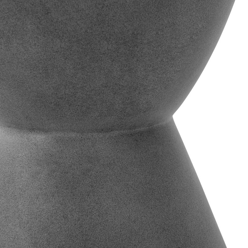 Christopher Knight Home - 15.25" Outdoor MGO Concrete Side Table with Hourglass Silhouette for Patio, Balcony, Poolside