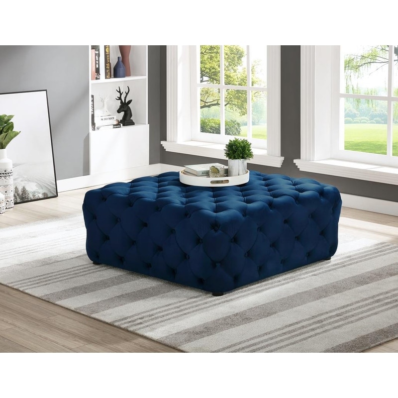 Copper Grove Bojador 40-inch Square Tufted Upholstered Ottoman