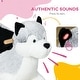 preview thumbnail 3 of 5, Qaba Wooden Rocking Horse, Husky Themed Rocking Animal for Baby, Animal Rocker Ride-On Toy for Kids 18+ Months