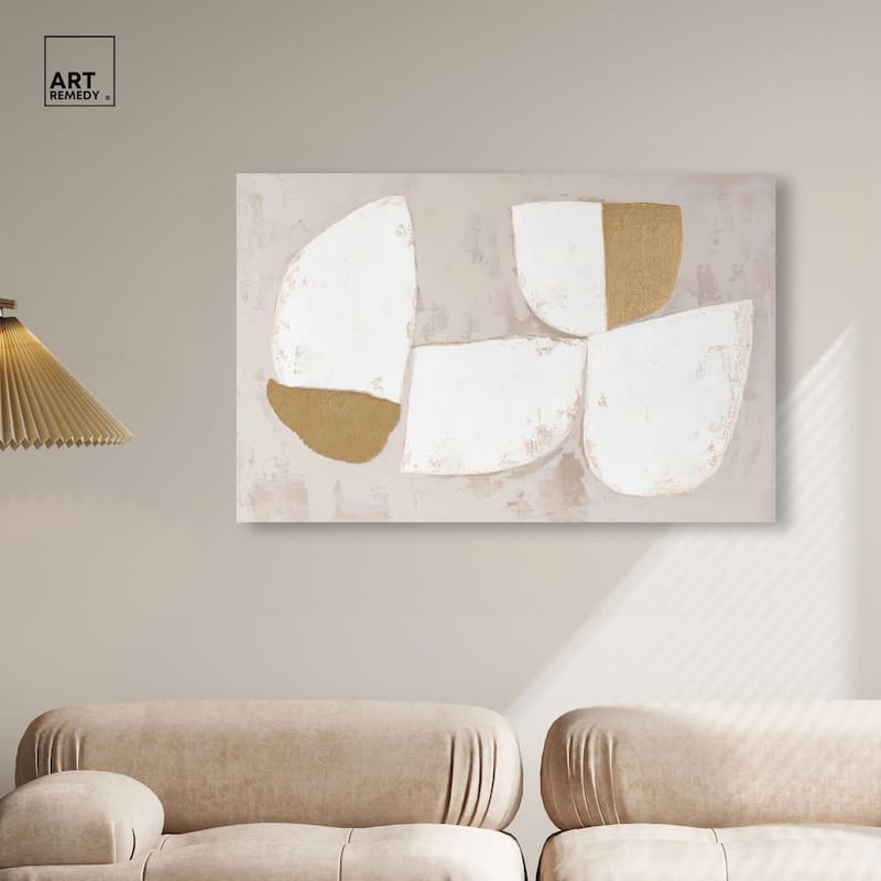 Gilded Cairn III Canvas by Art Remedy, Gallery Wrapped