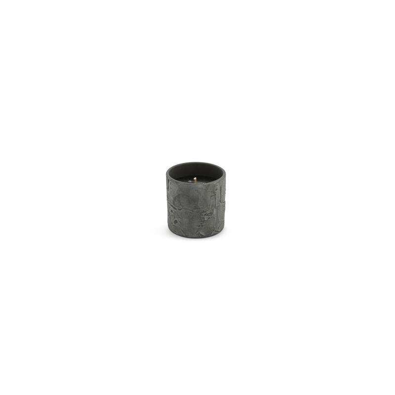 Small Terra Cotta Flowerpot Candle - 5.5" - Gray