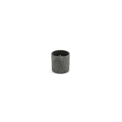 Small Terra Cotta Flowerpot Candle - 5.5" - Gray