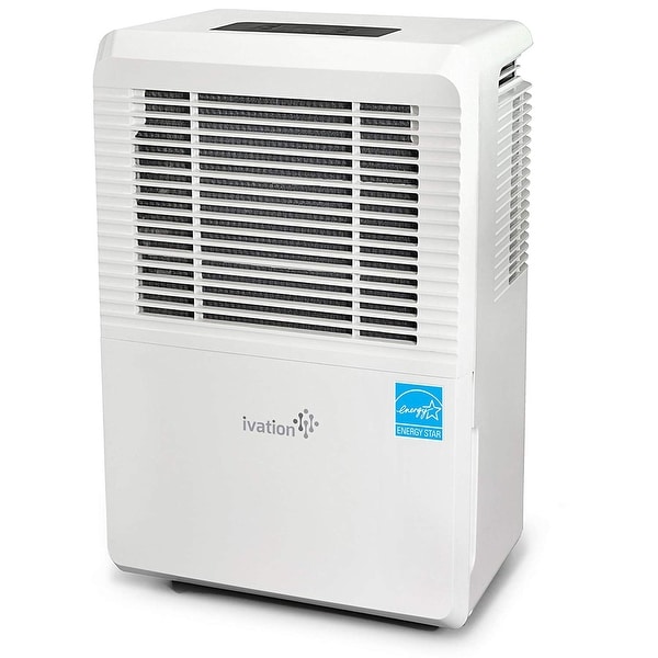 Ivation 50 Pint Energy Star Dehumidifier - Large-Capacity for Spaces Up to 3,000 Sq Ft - Includes Programmable Humidistat