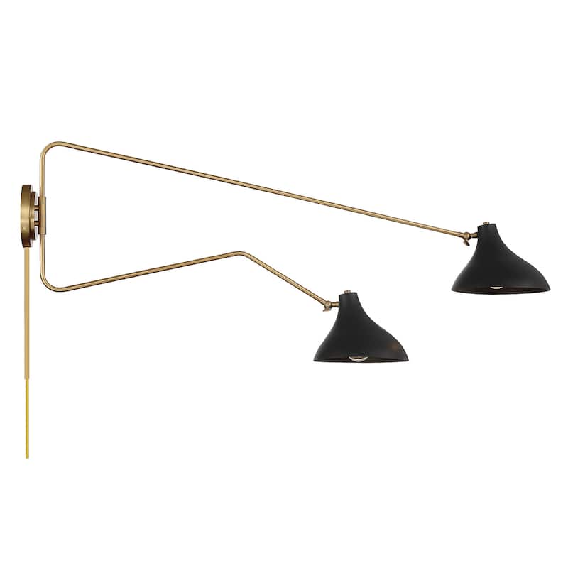 Meridian M90088 2 Light 21" Tall Hardwired or Plug-In Wall Sconce
