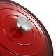 preview thumbnail 4 of 5, MegaChef 2.7 Quart Round Enameled Cast Iron Casserole in Gradient Red