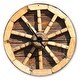 preview thumbnail 2 of 7, Designart 'Antique Wagon Wheel' Oversized Farmhouse Wall CLock