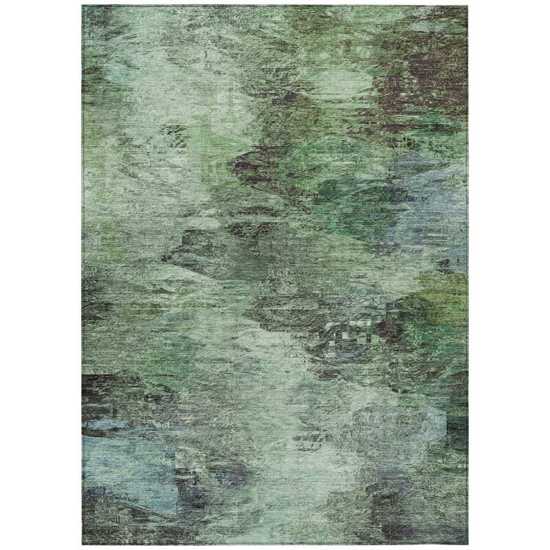 HomeRoots Abstract Transitional Rectangle Outdoor Rug