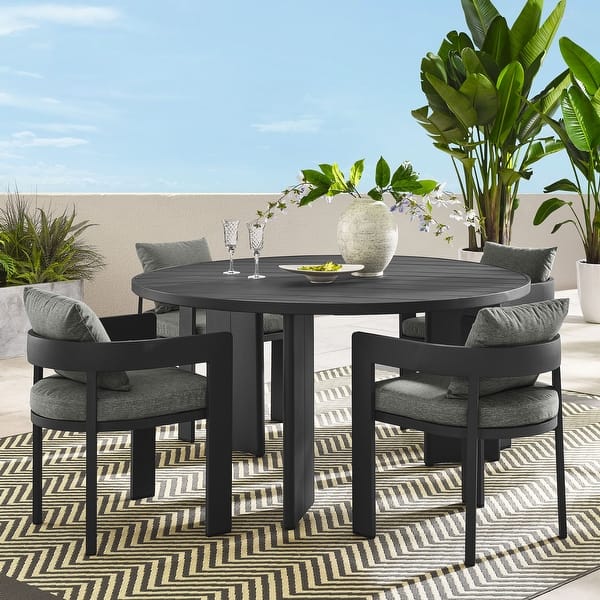 slide 2 of 16, Tahoe 5-Piece Outdoor Patio Aluminum Dining Set i Gray Gray